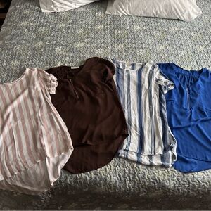 Bohme Women's Blouses in Pink, Brown, Blue, and Striped